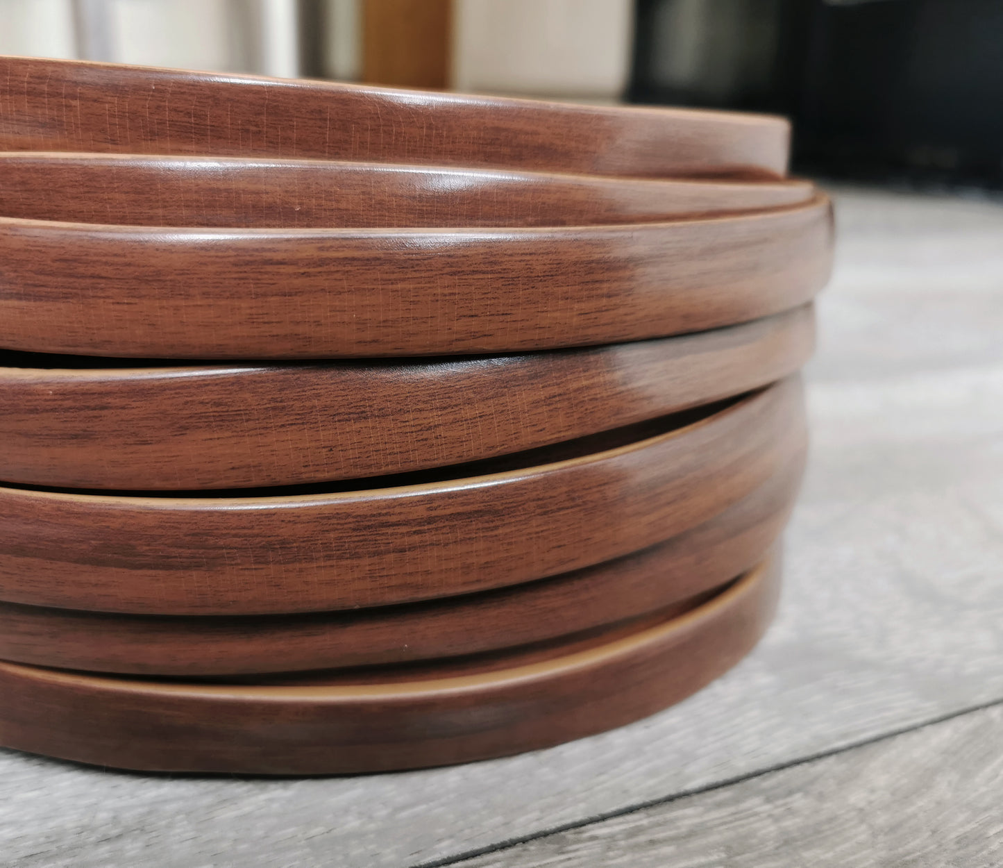 Custom Length - Double Lipped Walnut T-Trim - 15MM