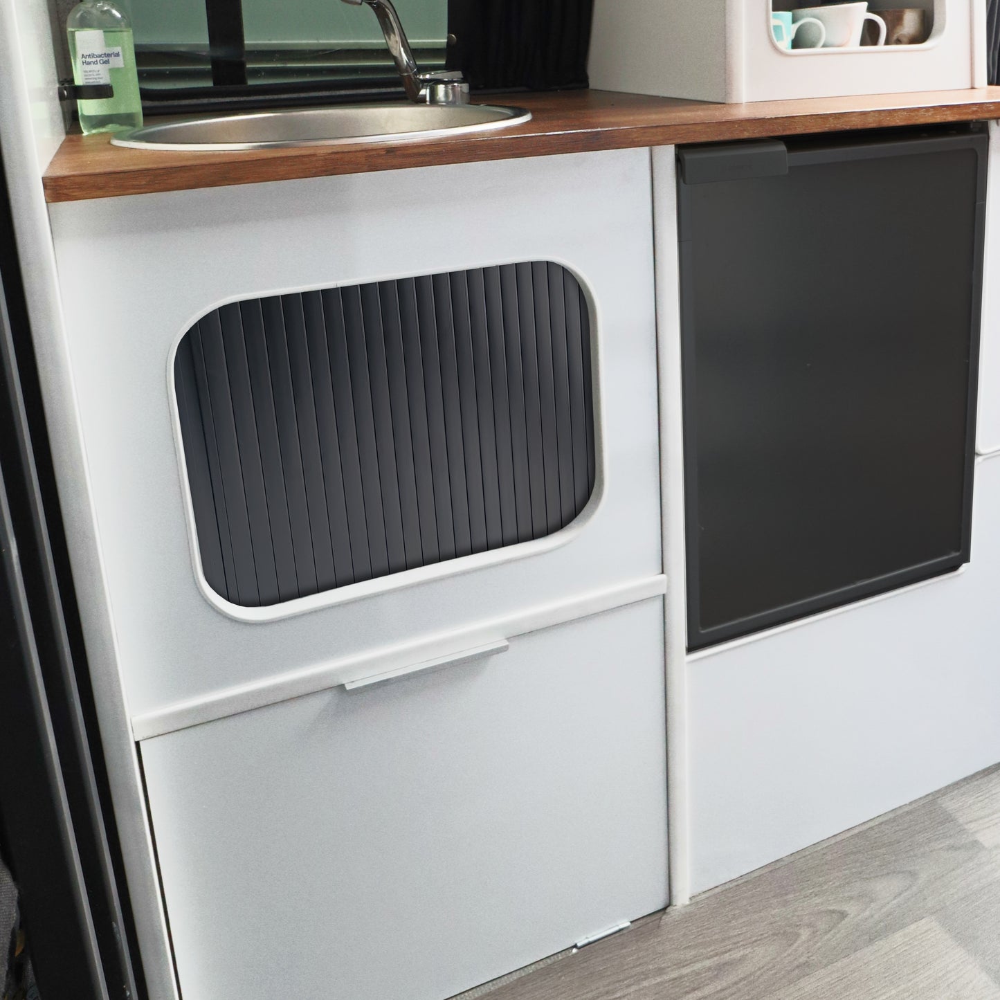 650mm x 500mm Black Tambour Roller Door
