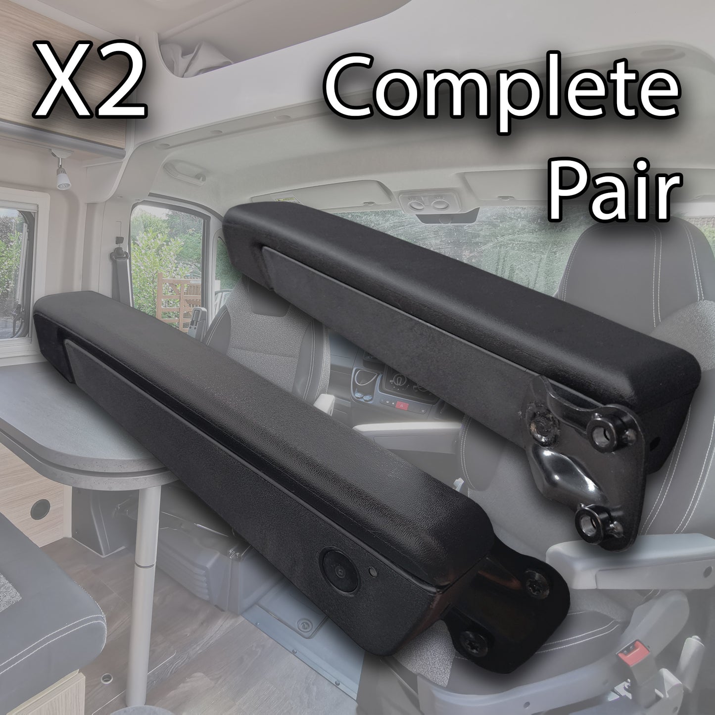 Complete Pair - Citroen Relay / Peugeot Boxer Armrests 2006 Onwards - OEM Fitment