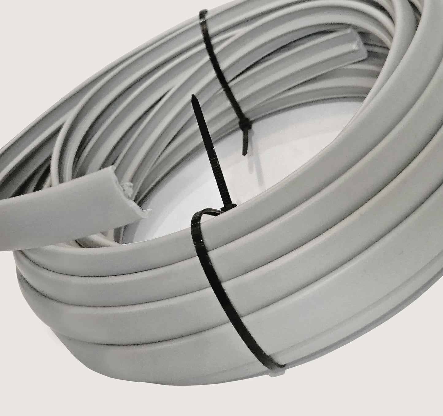 10 Metres Double Lipped Light Grey T-Trim - 15MM