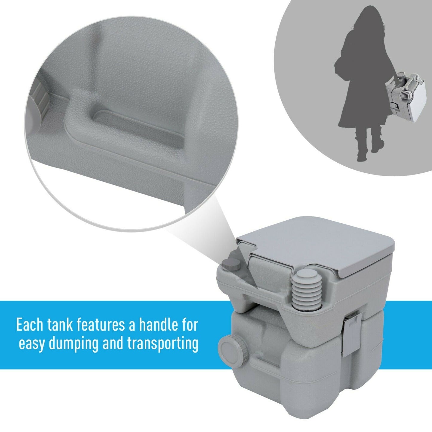 Portable Camping Toilet 20L