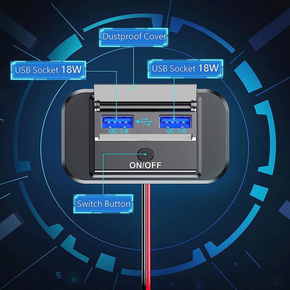 Dual USB Fast Charger 12v for Campervans