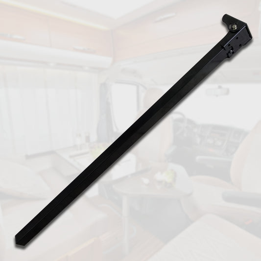 Black Folding Campervan Table Leg - 710mm Hinged