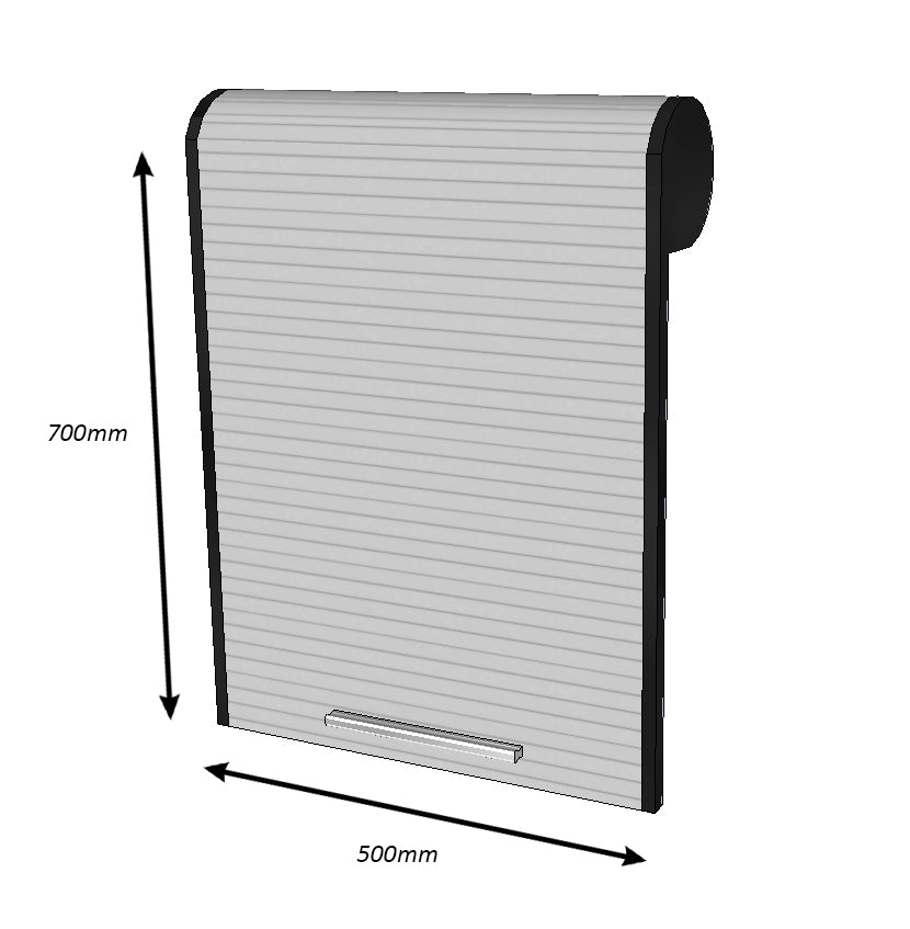 700mm x 500mm Silver Tambour Roller Door