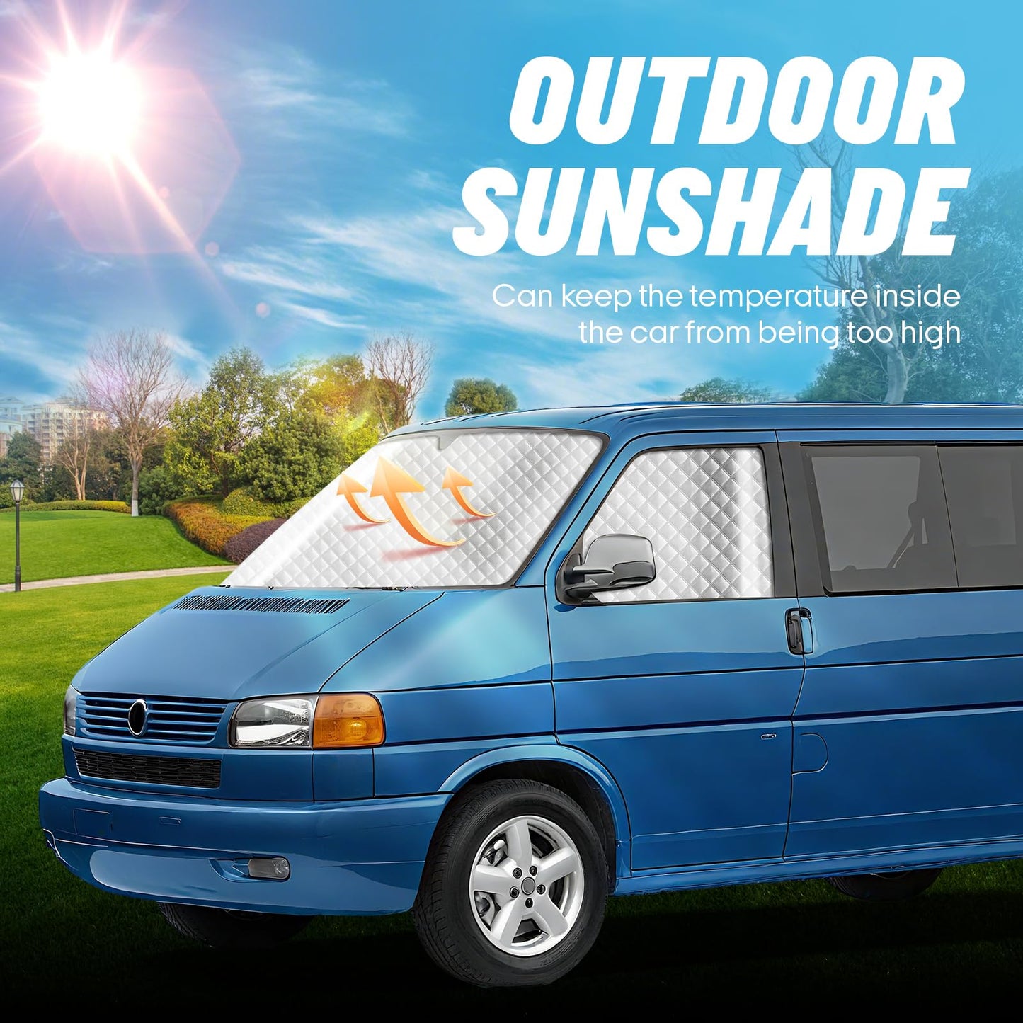 VW Transporter T4 Internal Front Cab Thermal Blind Set - 3 piece