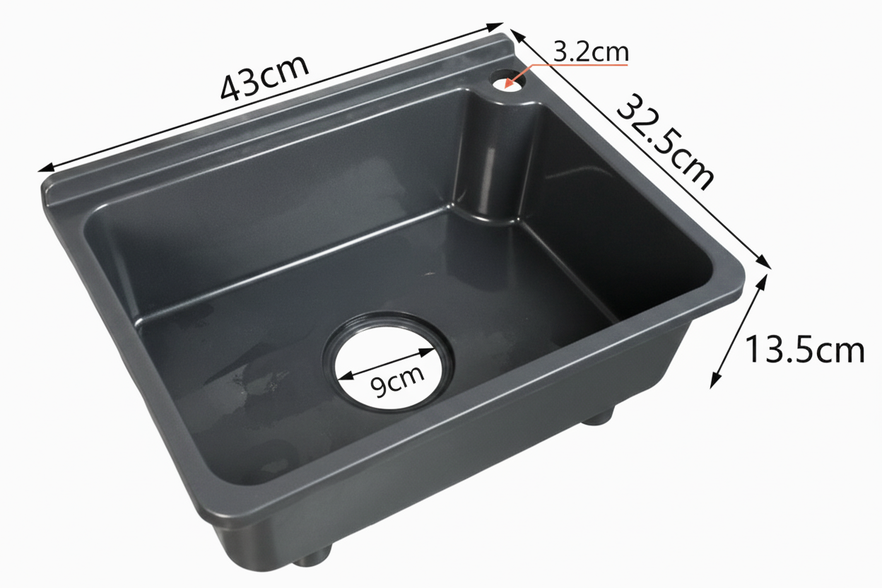 Deluxe Motorhome / Caravan Sink 430mm x 325mm