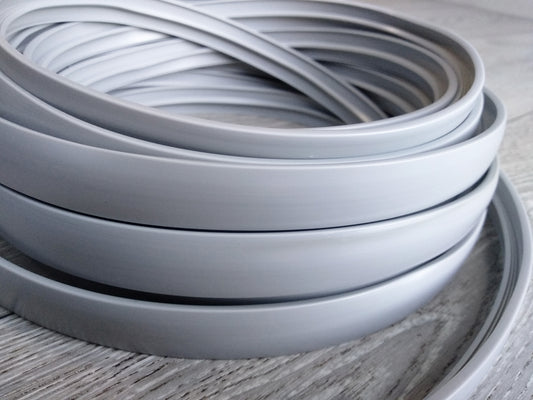 10 Metres Double Lipped Light Grey T-Trim Knock On Edging - 15MM