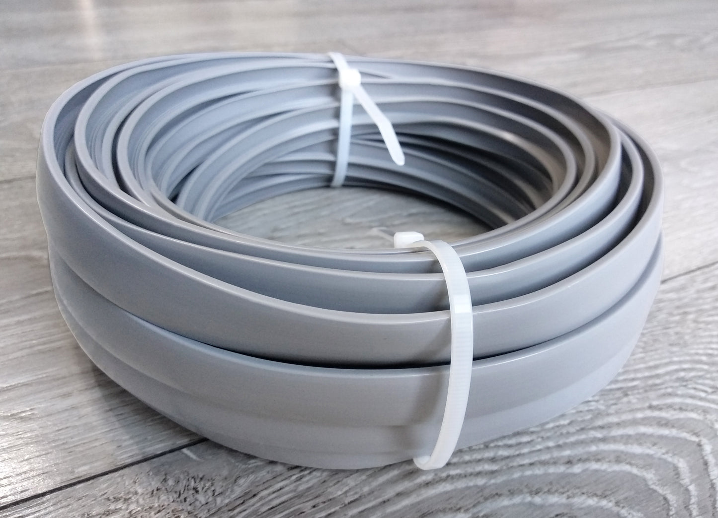 10 Metres Double Lipped Light Grey T-Trim Knock On Edging - 15MM