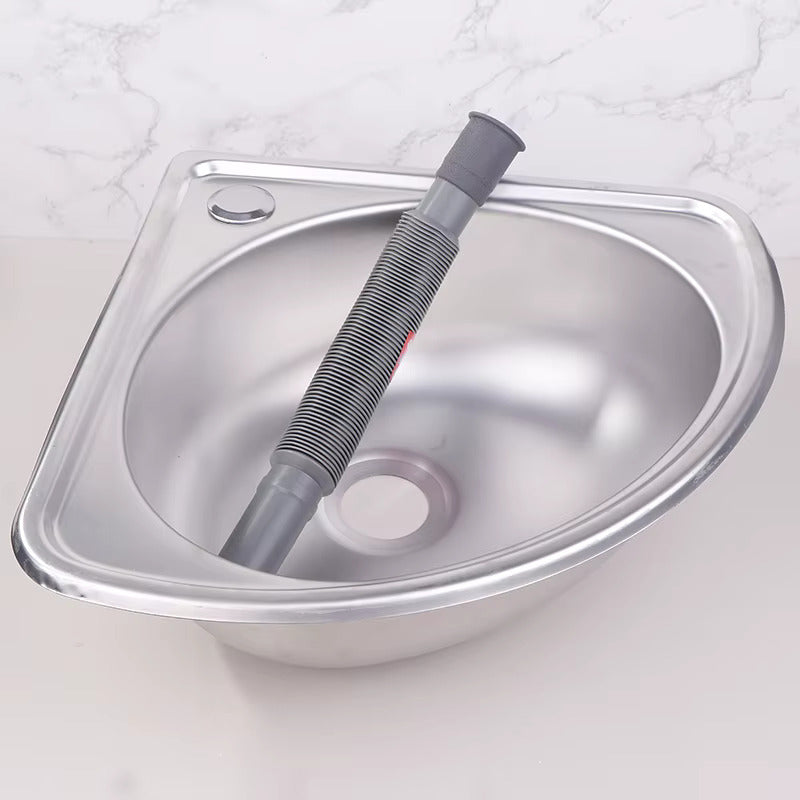 Small Campervan / Caravan Corner Sink - Stainless Steel Bathroom Basin