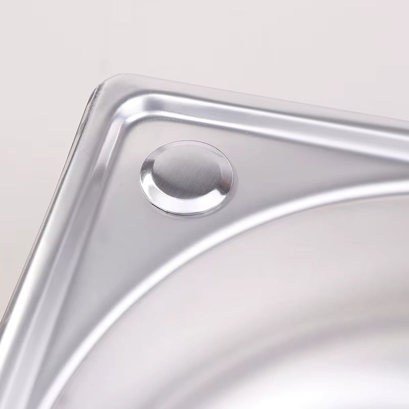 Small Campervan / Caravan Corner Sink - Stainless Steel Bathroom Basin