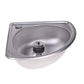 Small Campervan / Caravan Corner Sink - Stainless Steel Bathroom Basin