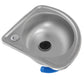 Small Campervan / Caravan Corner Sink - Stainless Steel Bathroom Basin