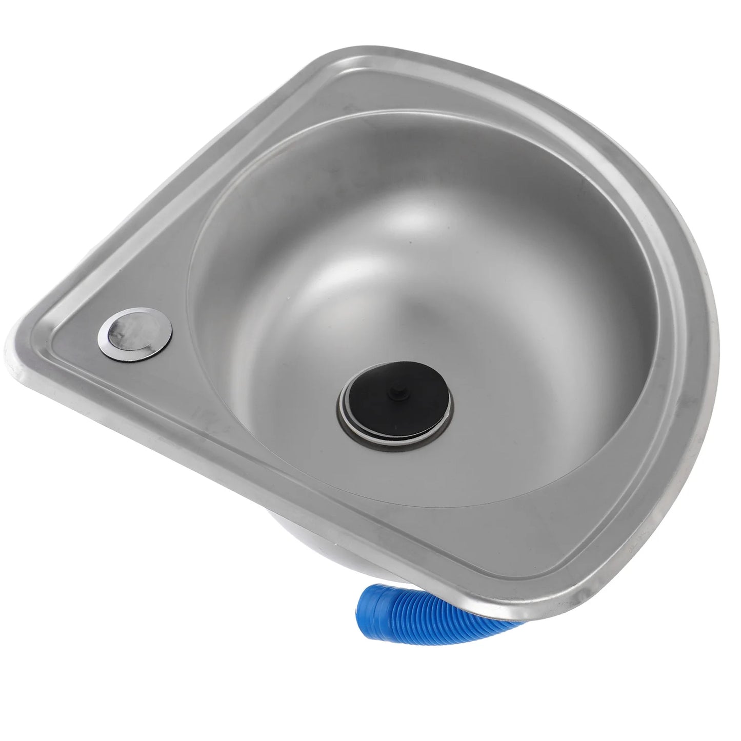 Small Campervan / Caravan Corner Sink - Stainless Steel Bathroom Basin