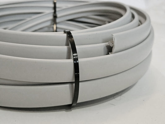 Custom Length - Double Lipped Light Grey T-Trim  - 15MM